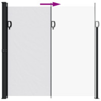 Produktbild för Indragbar sidomarkis vit 200x500 cm