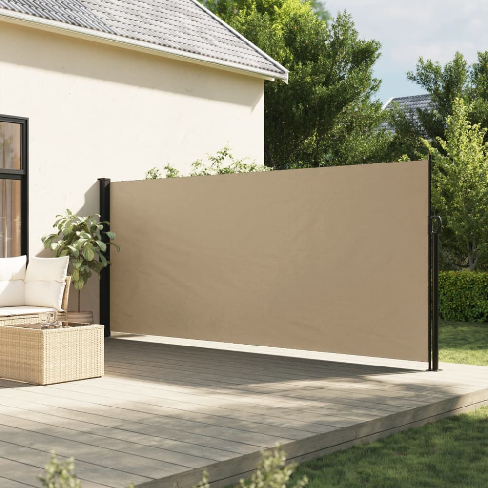 Produktbild för Infällbar sidomarkis beige 180x600 cm