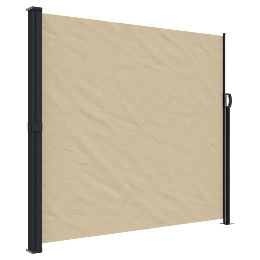 Produktbild för Infällbar sidomarkis beige 180x600 cm