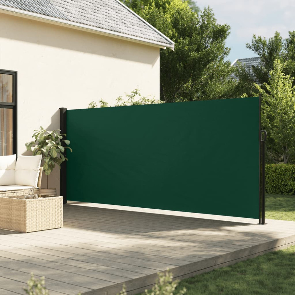 Produktbild för Indragbar sidomarkis mörkgrön 180x300 cm