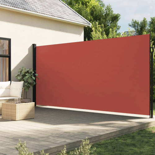 vidaXL Infällbar sidomarkis terrakotta 200x600 cm