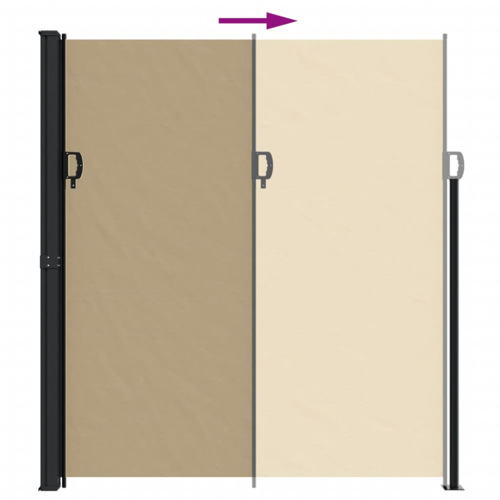 Produktbild för Indragbar sidomarkis beige 220x300 cm
