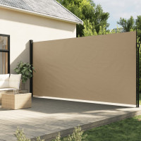 Produktbild för Infällbar sidomarkis beige 200x600 cm