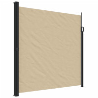 Produktbild för Infällbar sidomarkis beige 200x600 cm