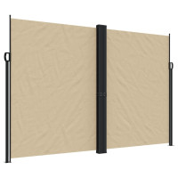 Produktbild för Infällbar sidomarkis beige 220x1000 cm