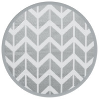 Produktbild för Utomhusmatta grå Ø160 cm PP