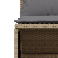 Produktbild för Soffgrupp för trädgård med dynor 4 delar beige konstrotting