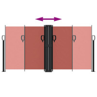 Produktbild för Infällbar sidomarkis terrakotta 120x1200 cm