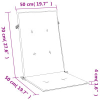 Produktbild för Stolsdynor högt ryggstöd 2 st melerad mörkgrå 120x50x4 cm tyg