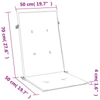 Produktbild för Stolsdynor högt ryggstöd 6 st melerad mörkgrå 120x50x4 cm tyg