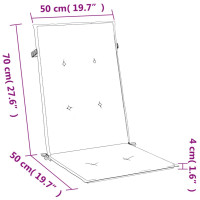 Produktbild för Stolsdynor högt ryggstöd 6 st melerad vinröd 120x50x4 cm tyg