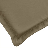 Produktbild för Stolsdynor högt ryggstöd 2 st melerad taupe 120x50x4 cm tyg