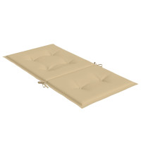 Produktbild för Stolsdynor lågt ryggstöd 4 st melerad beige 100x50x4 cm tyg