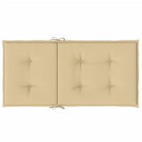 Produktbild för Stolsdynor lågt ryggstöd 4 st melerad beige 100x50x4 cm tyg