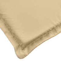 Produktbild för Stolsdynor lågt ryggstöd 4 st melerad beige 100x50x4 cm tyg