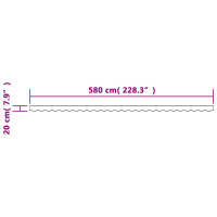 Produktbild för Markisvolang antracit och vit randig 6 m