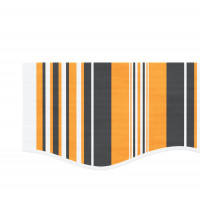 Produktbild för Markisvolang gul och grå randig 6 m