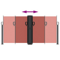 Produktbild för Infällbar sidomarkis terrakotta 120x600 cm