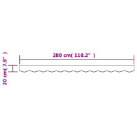 Produktbild för Markisvolang antracit och vit randig 3 m