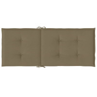 Produktbild för Stolsdynor högt ryggstöd 6 st melerad taupe 120x50x4 cm tyg