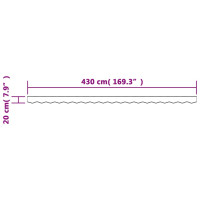 Produktbild för Markisvolang antracit och vit randig 4,5 m