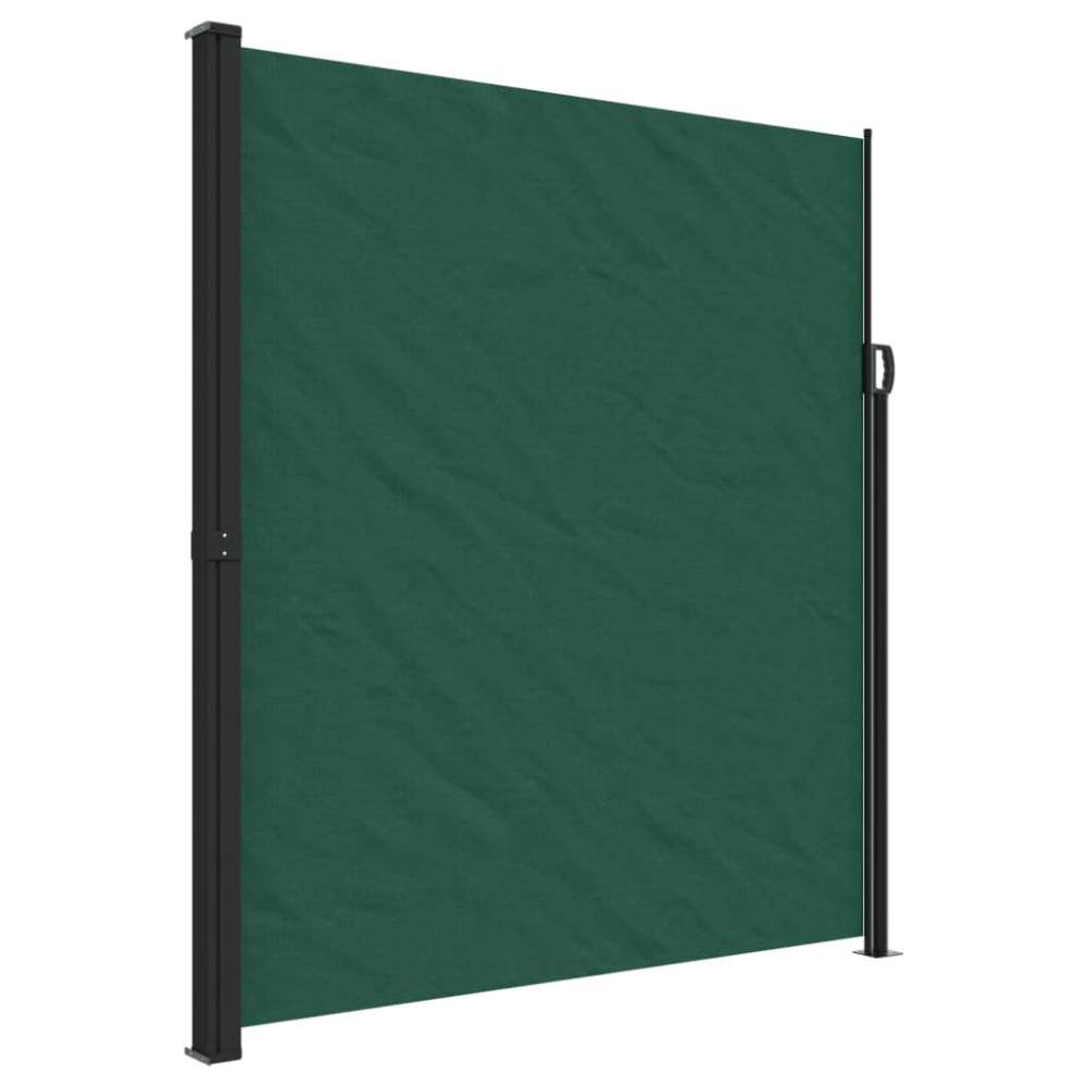 Produktbild för Infällbar sidomarkis mörkgrön 220x600 cm