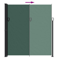 Produktbild för Infällbar sidomarkis mörkgrön 220x600 cm