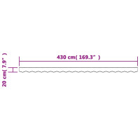 Produktbild för Markisvolang flerfärgad randig 4,5 m