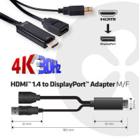 Produktbild för CLUB3D HDMI to DisplayPort Adapter