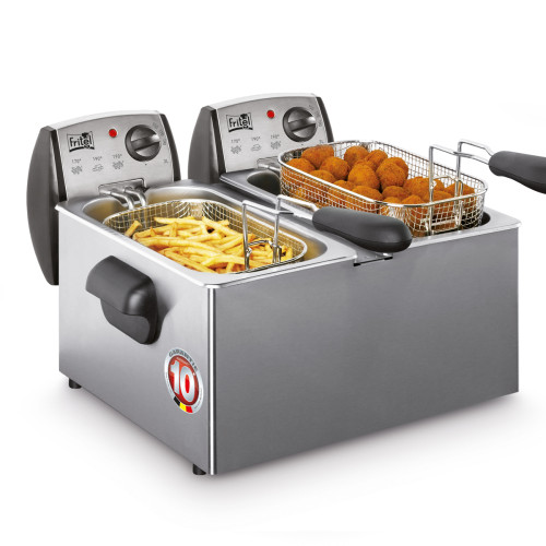 Fritel Fritel FR 1850 DUO Dubbel 6 l Fristående 4400 W Fritös Rostfritt stål