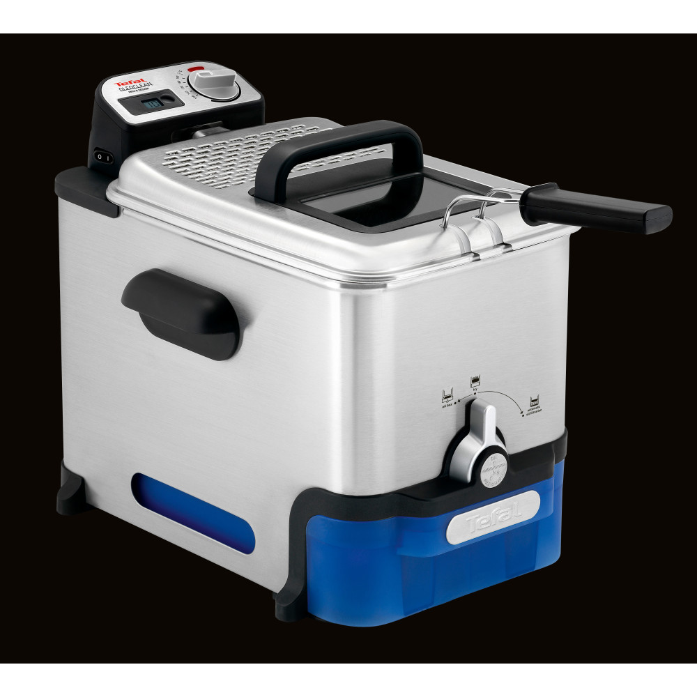 Produktbild för Tefal Oleoclean Pro Inox & Design FR8040 Single 3,5 l 2300 W Svart, Rostfritt stål