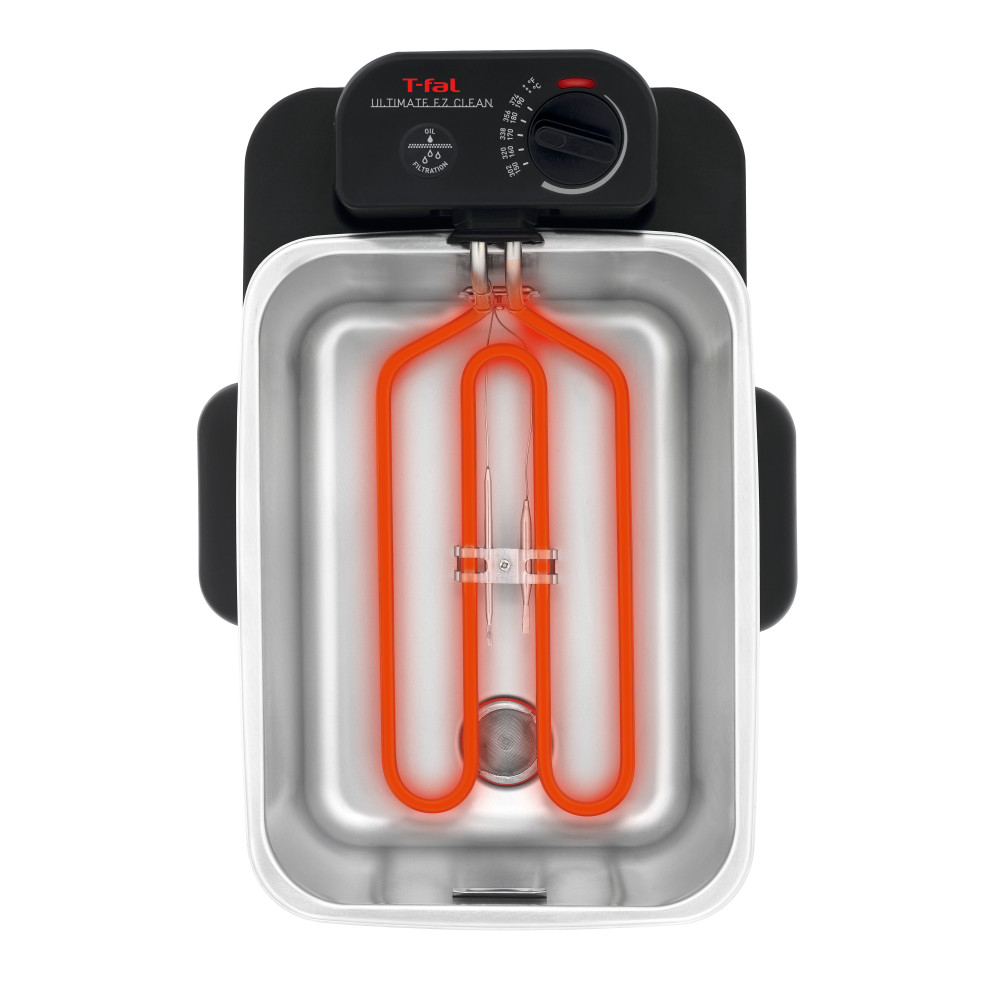 Produktbild för Tefal Oleoclean Pro Inox & Design FR8040 Single 3,5 l 2300 W Svart, Rostfritt stål