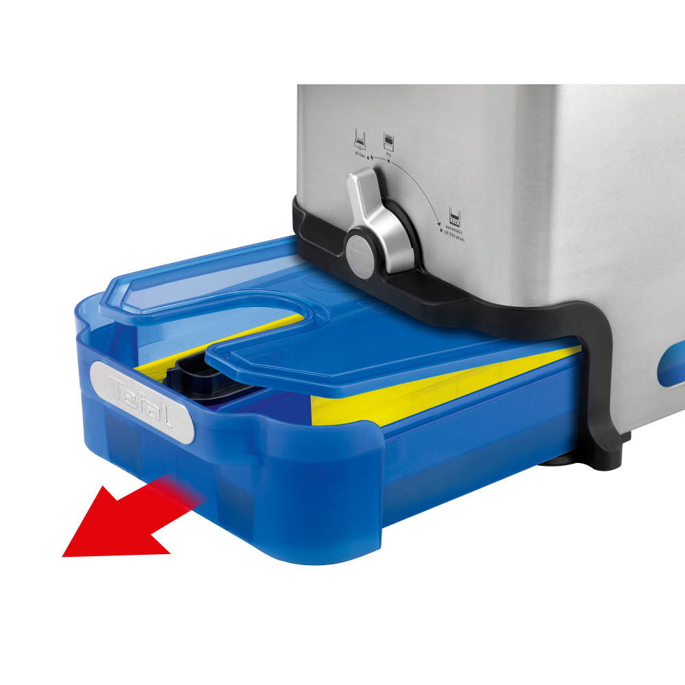 Produktbild för Tefal Oleoclean Pro Inox & Design FR8040 Single 3,5 l 2300 W Svart, Rostfritt stål