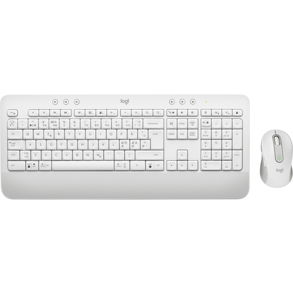 Produktbild för Logitech Signature MK650 Combo For Business tangentbord Mus inkluderad Bluetooth QWERTY Dansk, Finsk, Norsk, Svensk Vit