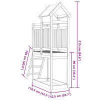 Produktbild för Lektorn med stege 110,5x52,5x215 cm impregnerad furu