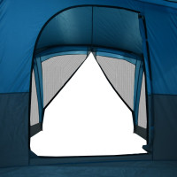 Produktbild för Campingtält med veranda 4 personer blå vattentätt