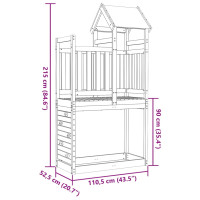 Produktbild för Lektorn med klättervägg 110,5x52,5x215cm impregnerad furu