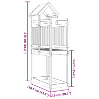 Produktbild för Lektorn 110,5x52,5x215 cm massiv douglasgran