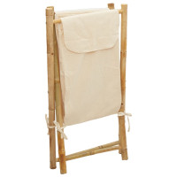 Produktbild för Tvättkorg gräddvit 41,5x36x63,5 cm bambu