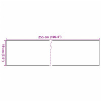 Produktbild för Balkongskärmar 5 st brun och svart 255x19 cm konstrottning