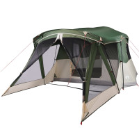Produktbild för Campingtält med veranda 4 personer grön vattentätt