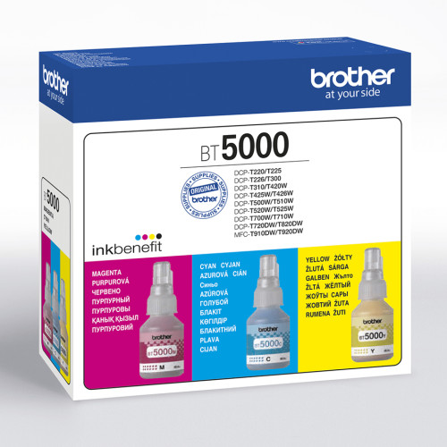 Brother Brother BT5000CLVAL bläckpatroner 3 styck Kompatibel Cyan, Magenta, Gul