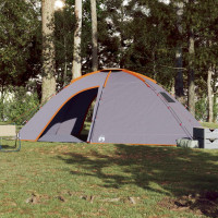 Produktbild för Campingtält 8 personer orange vattentätt