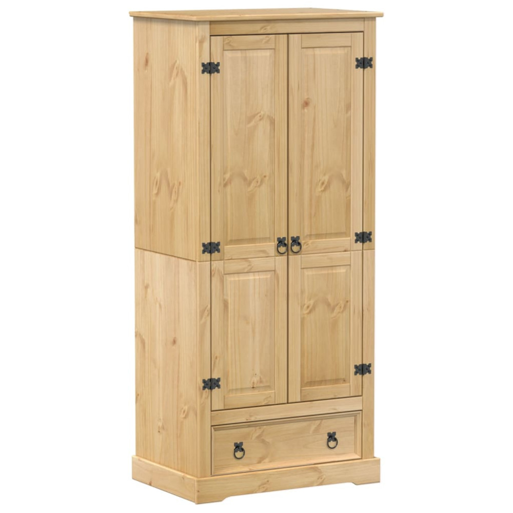 Produktbild för Garderob Corona 76x50x170 cm massiv furu