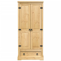 Produktbild för Garderob Corona 76x50x170 cm massiv furu