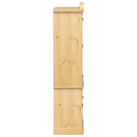 Produktbild för Vitrinskåp med glasdörrar Corona 103,5x42x180 cm massiv furu