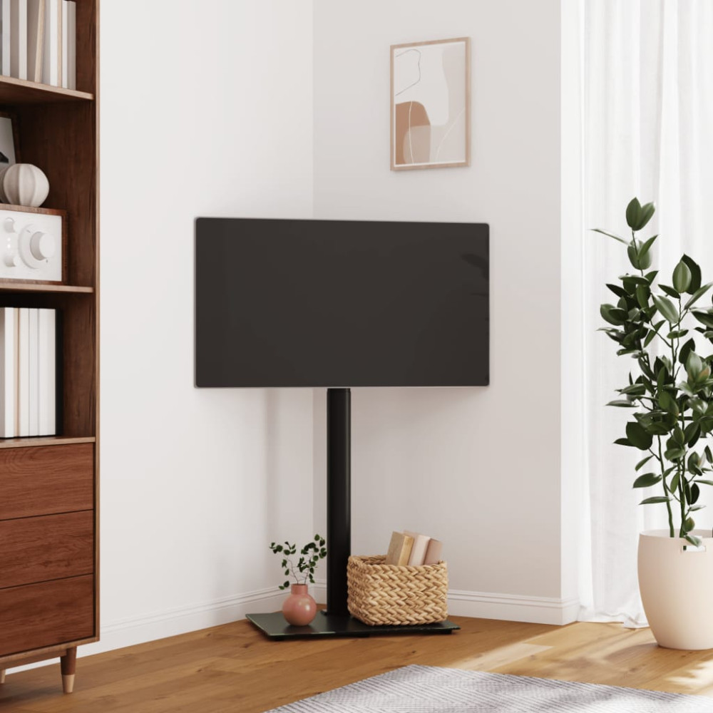 Produktbild för TV-ställ hörn 1 nivå för 32-65 tum svart