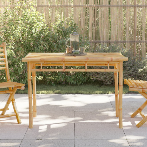 vidaXL Matbord för trädgården 110x55x75 cm bambu