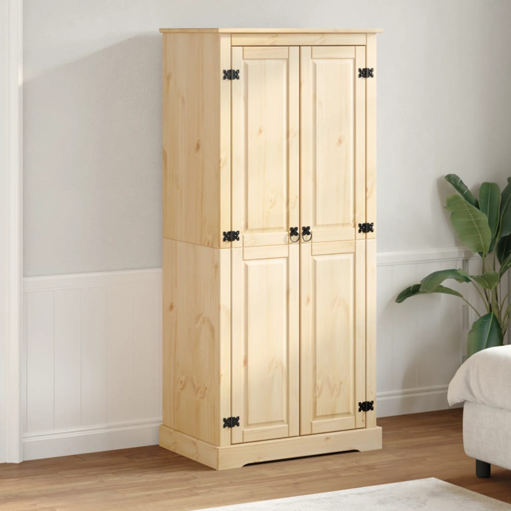 Produktbild för Garderob Corona 76x50x170 cm massiv furu