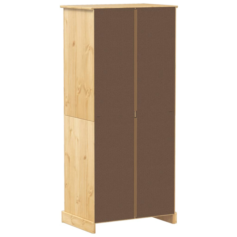 Produktbild för Garderob Corona 76x50x170 cm massiv furu